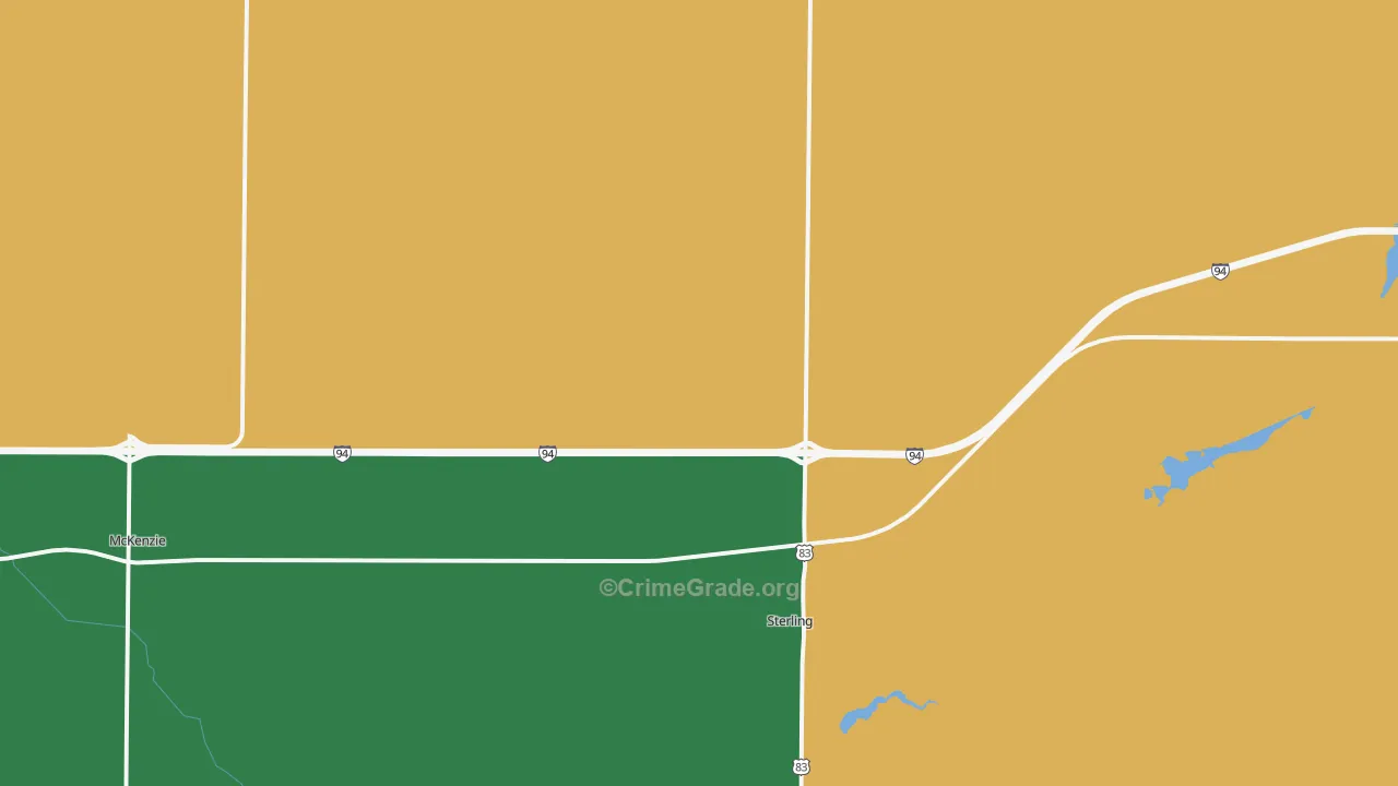 Sterling, ND Map of Drug-Related Crime Rates