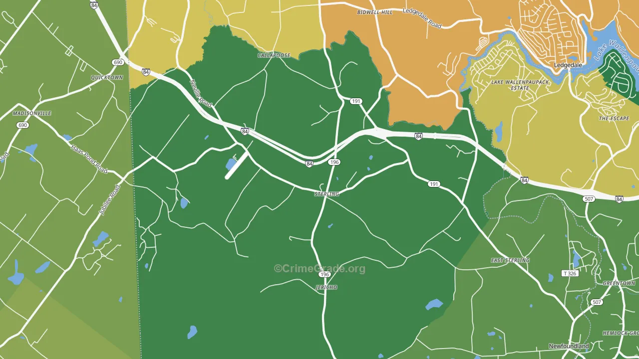 Sterling, PA Map of Drug-Related Crime Rates