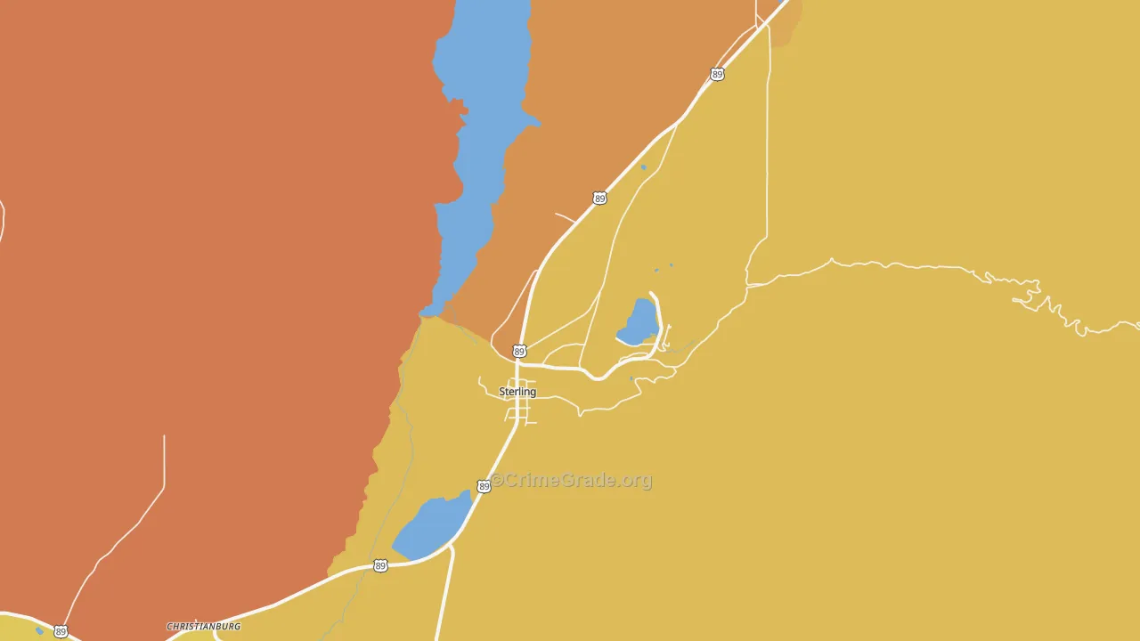 Sterling, UT Map of Drug-Related Crime Rates