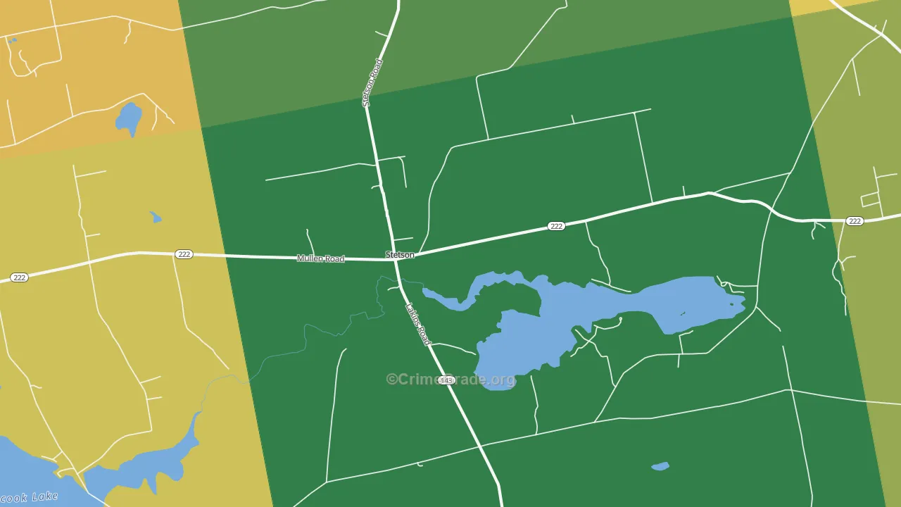 Stetson, ME Map of Drug-Related Crime Rates