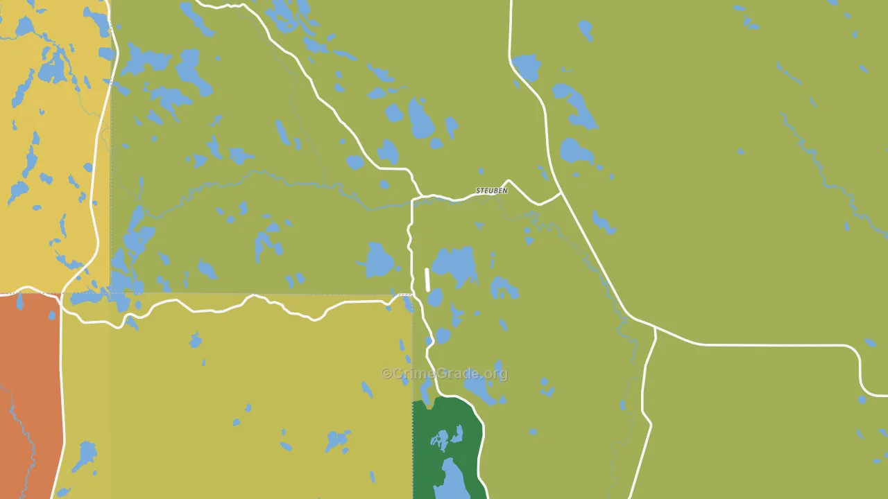 Steuben, MI Map of Drug-Related Crime Rates