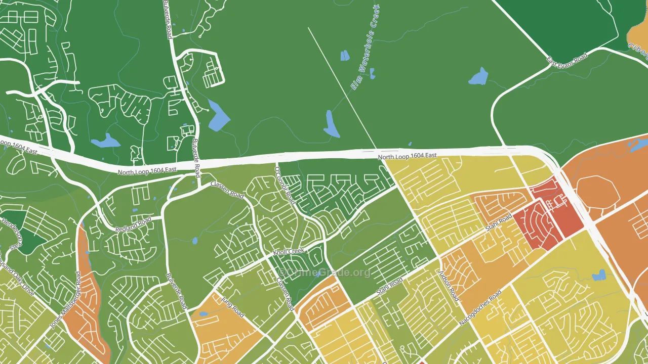 Steubing Ranch, San Antonio, TX Map of Drug-Related Crime Rates