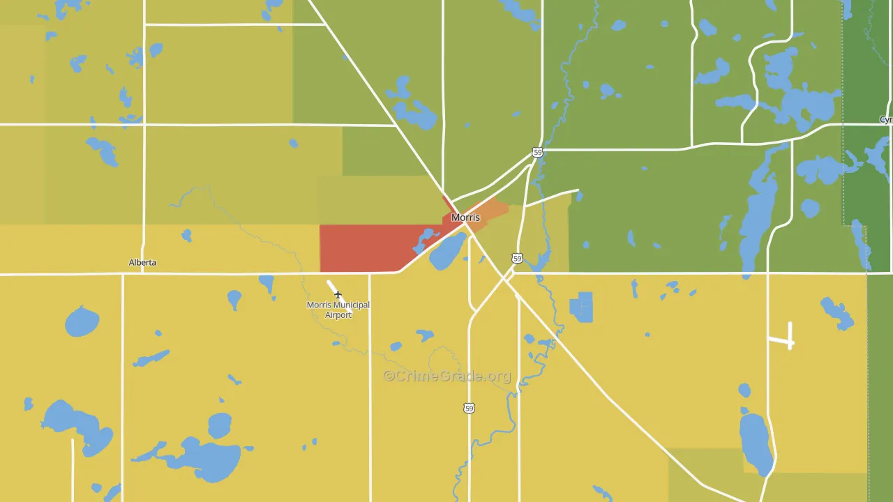 Stevens County, MN Map of Drug-Related Crime Rates