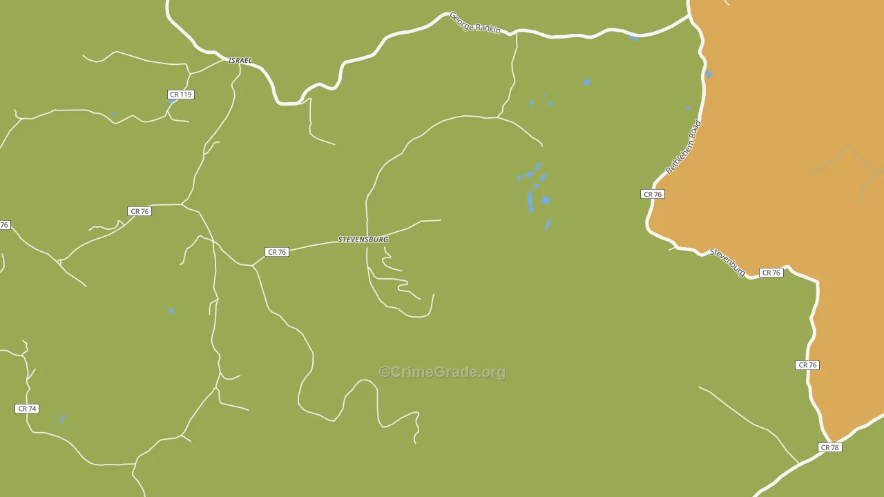 Stevensburg, WV Map of Drug-Related Crime Rates