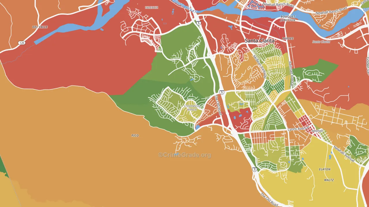 Stevenson Ranch, CA Map of Drug-Related Crime Rates