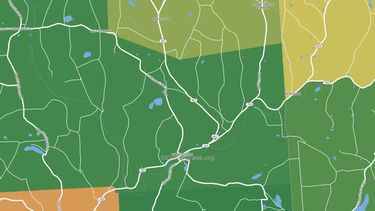 Stevensville, PA Map of Drug-Related Crime Rates