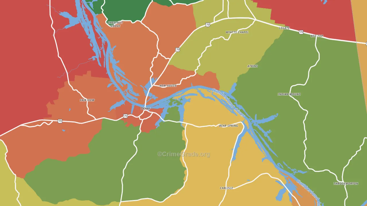 Stewart County, TN Map of Drug-Related Crime Rates