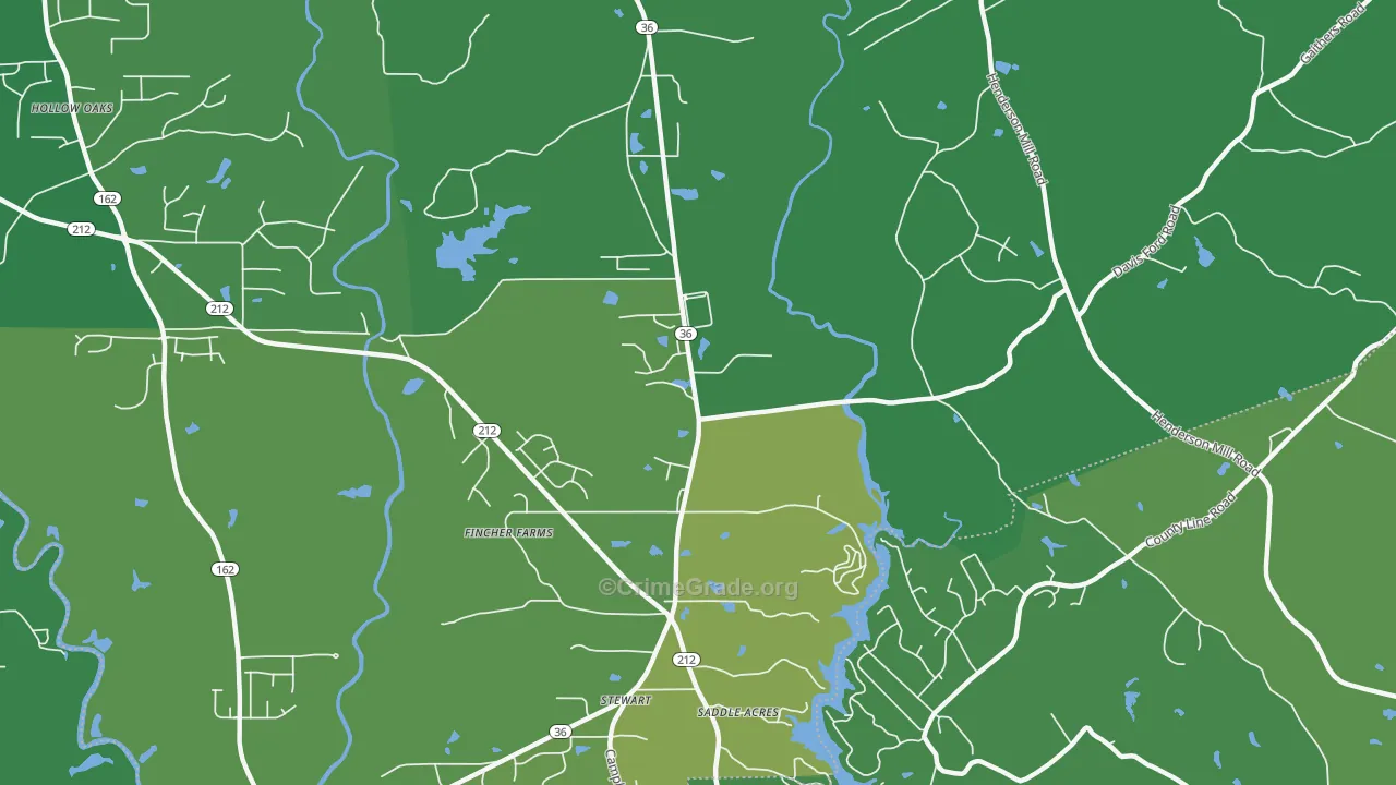 Stewart, GA Map of Drug-Related Crime Rates