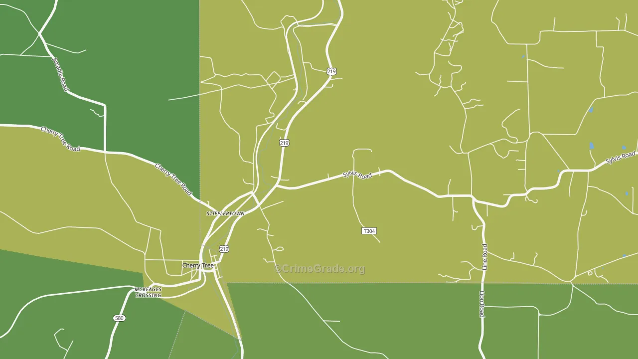 Stifflertown, PA Map of Drug-Related Crime Rates