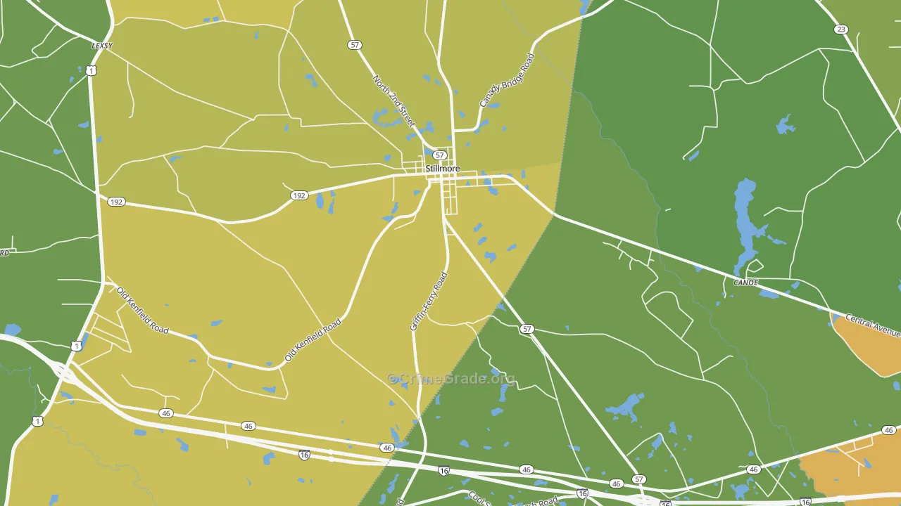 Stillmore, GA Map of Drug-Related Crime Rates