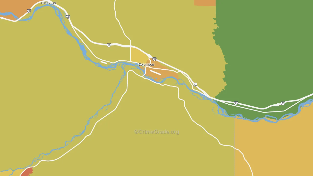 Stillwater County, MT Map of Drug-Related Crime Rates