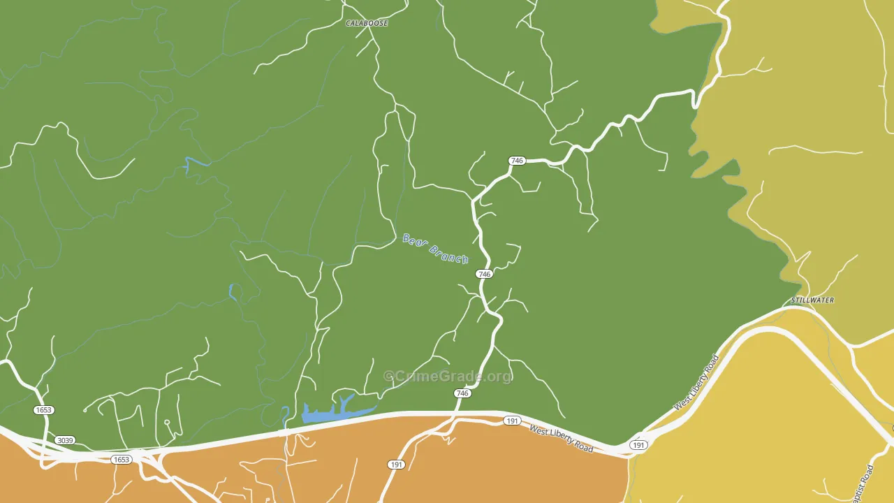 Stillwater, KY Map of Drug-Related Crime Rates