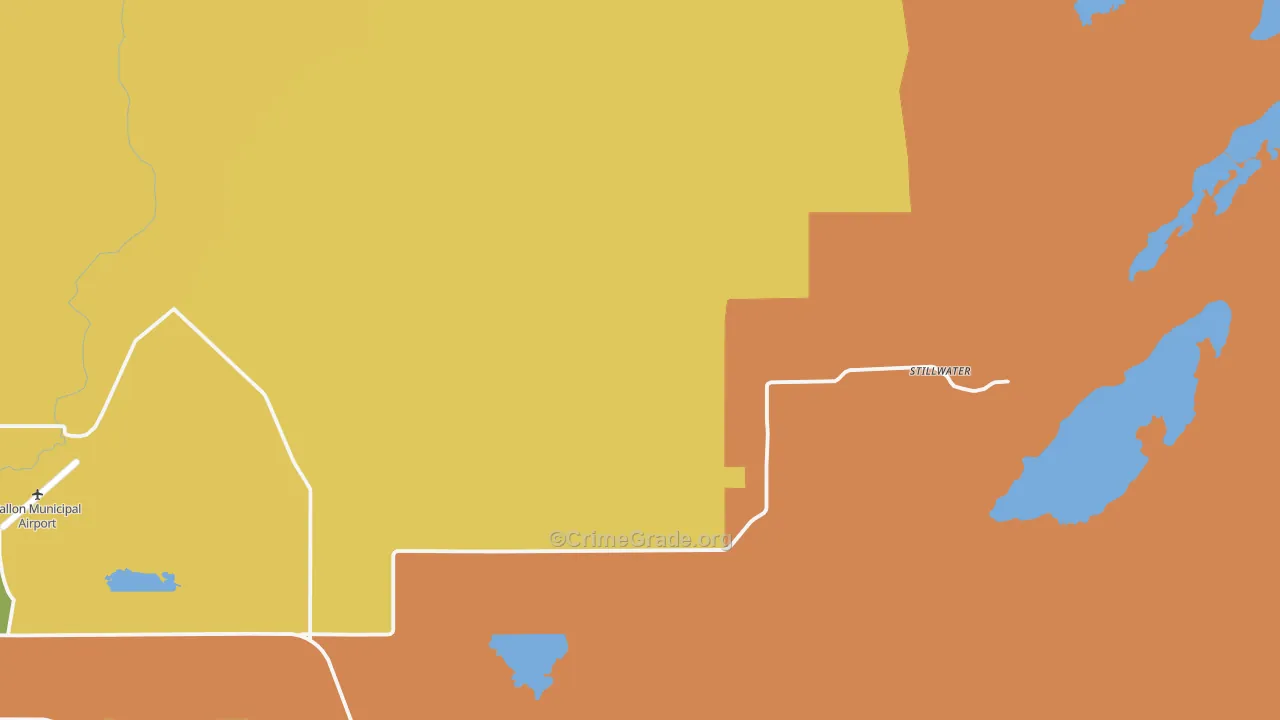 Stillwater, NV Map of Drug-Related Crime Rates
