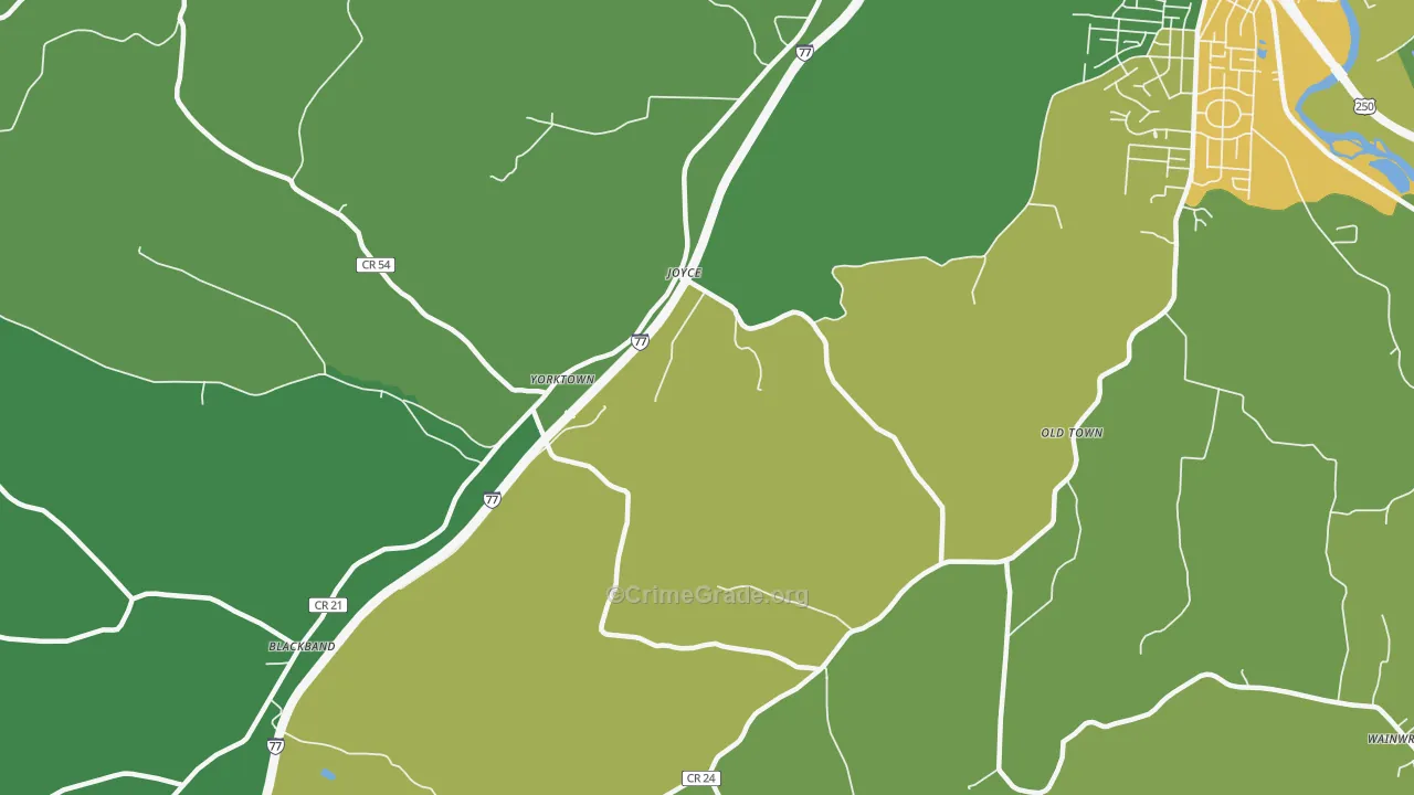Stillwater, OH Map of Drug-Related Crime Rates