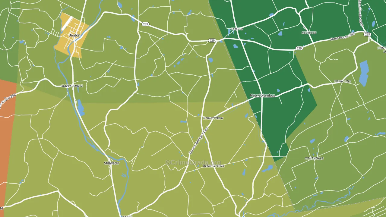 Stillwater, PA Map of Drug-Related Crime Rates