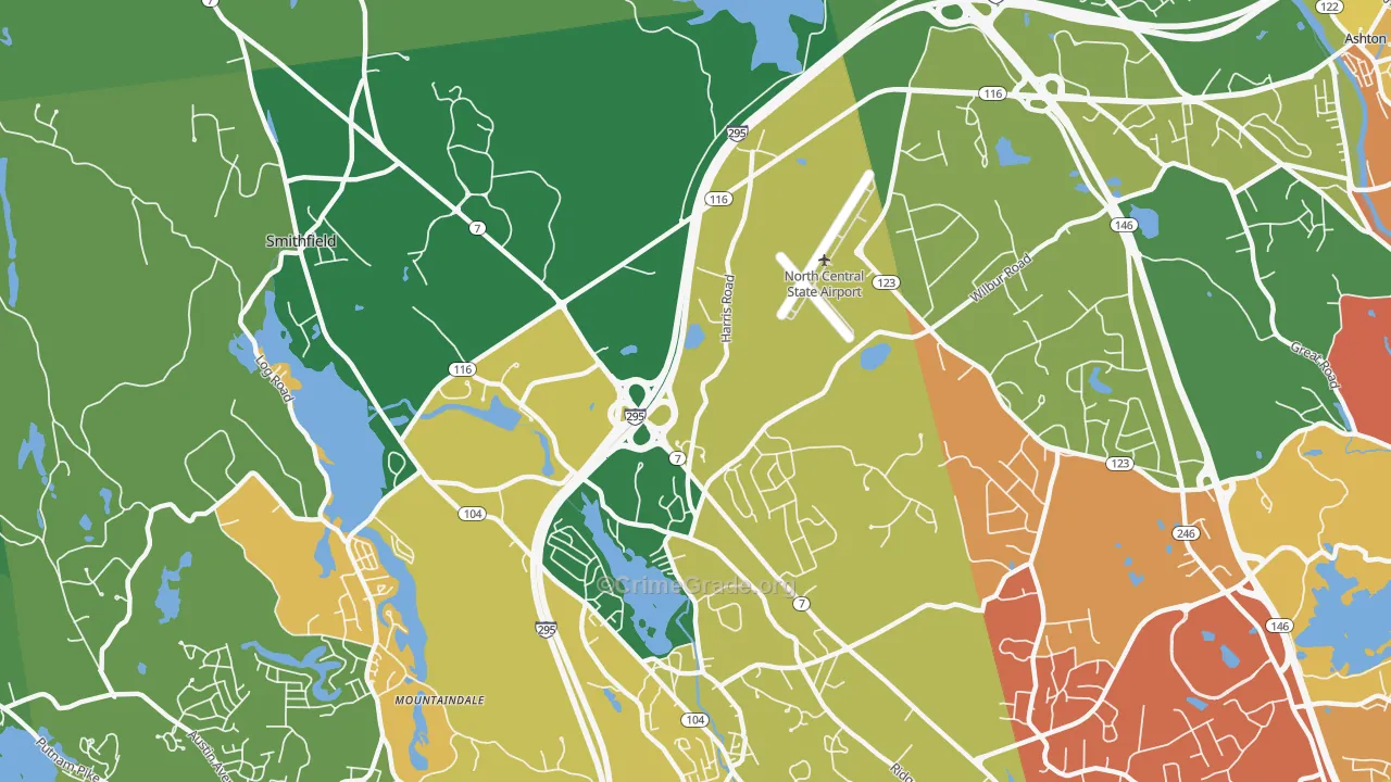 Stillwater, RI Map of Drug-Related Crime Rates