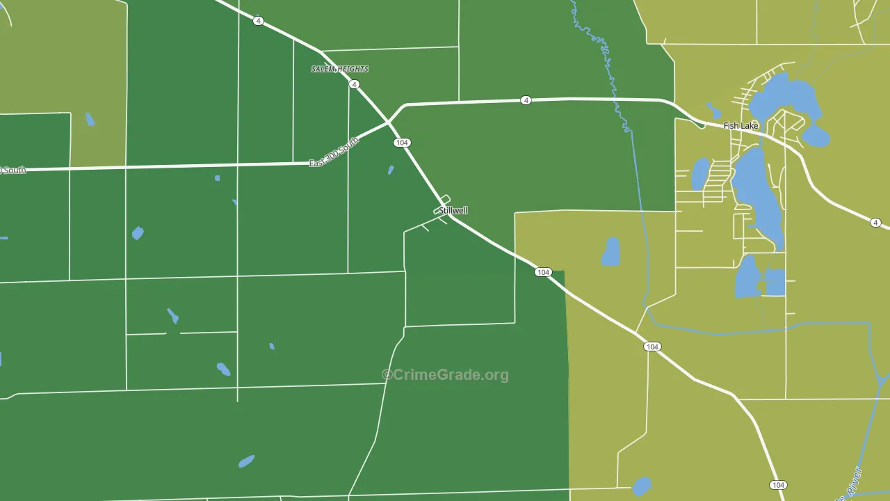 Stillwell, IN Map of Drug-Related Crime Rates