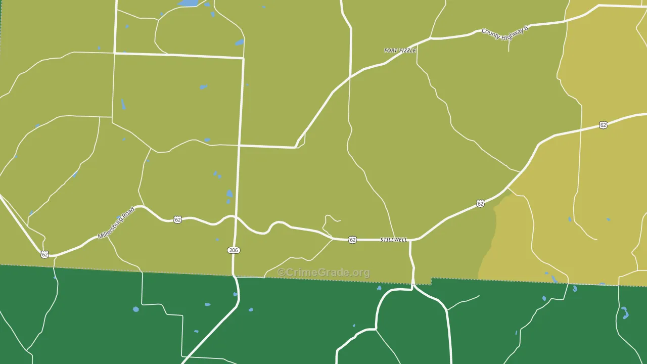 Stillwell, OH Map of Drug-Related Crime Rates