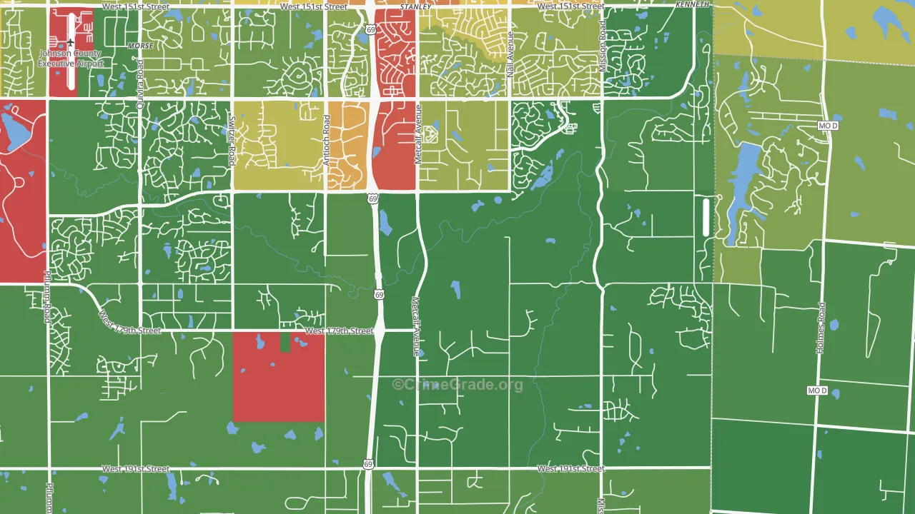 Stilwell, KS Map of Drug-Related Crime Rates