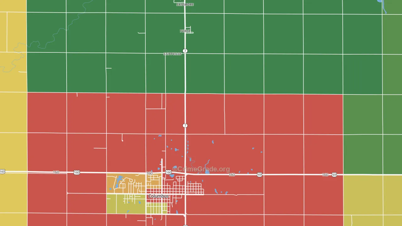 Stippville, KS Map of Drug-Related Crime Rates