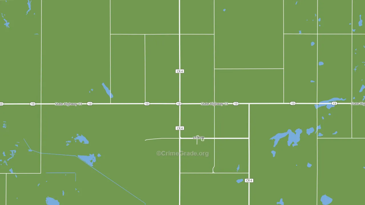 Stirum, ND Map of Drug-Related Crime Rates