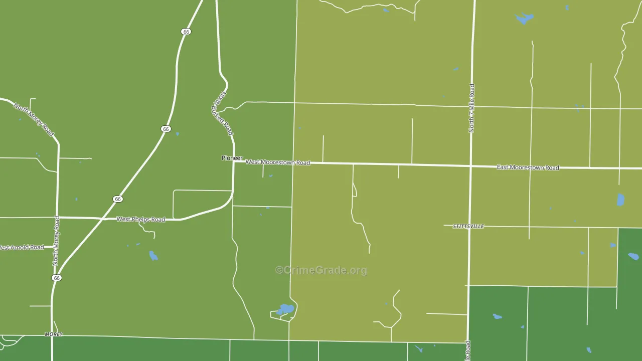 Stittsville, MI Map of Drug-Related Crime Rates