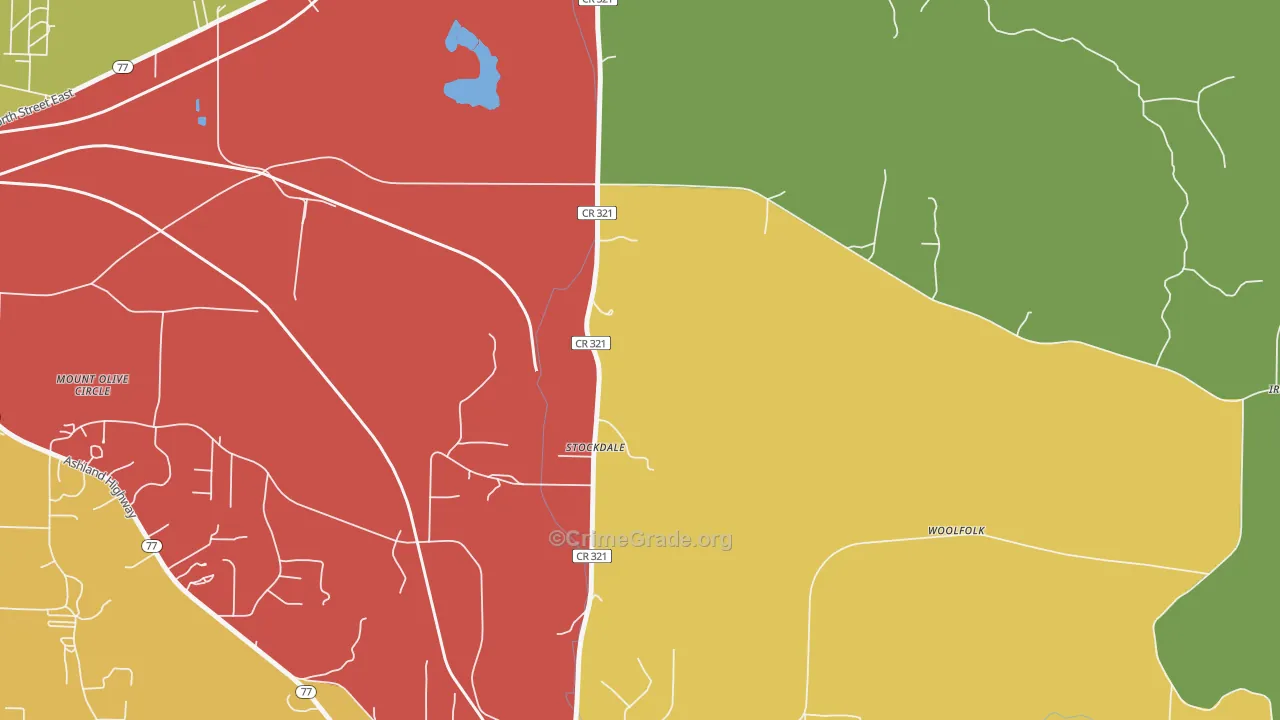 Stockdale, AL Map of Drug-Related Crime Rates