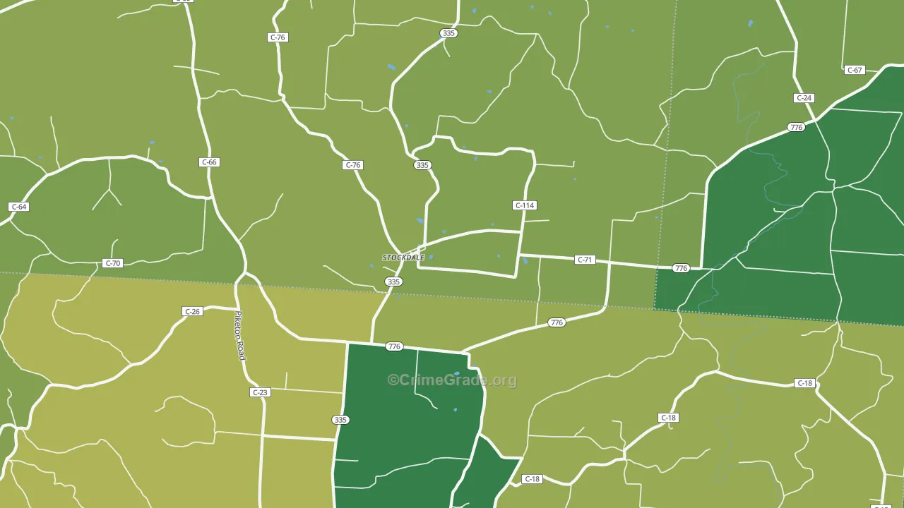 Stockdale, OH Map of Drug-Related Crime Rates