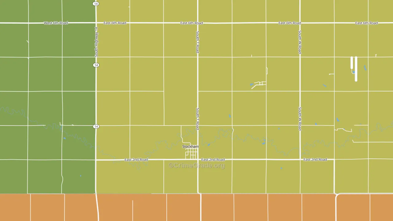 Stockham, NE Map of Drug-Related Crime Rates