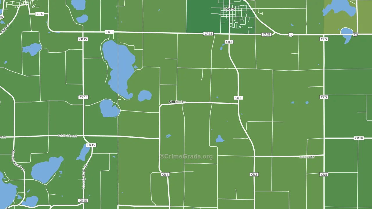 Stockholm, MN Map of Drug-Related Crime Rates
