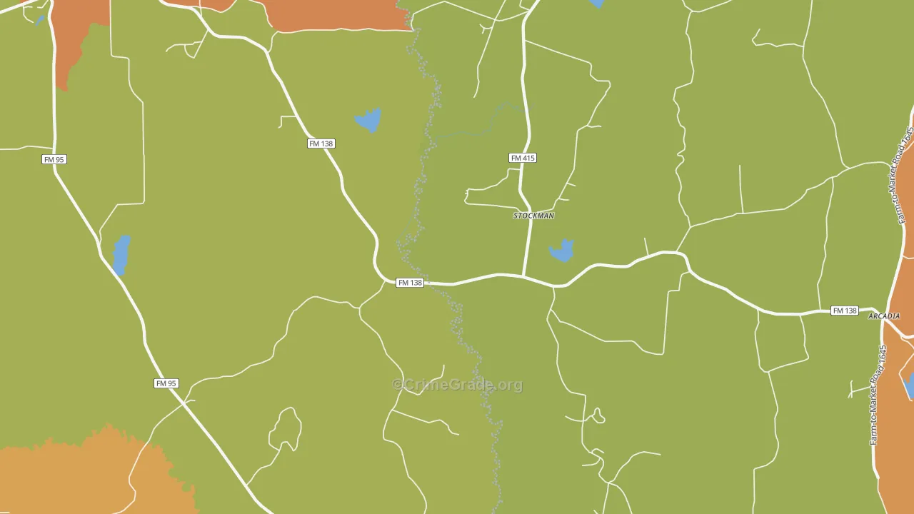 Stockman, TX Map of Drug-Related Crime Rates