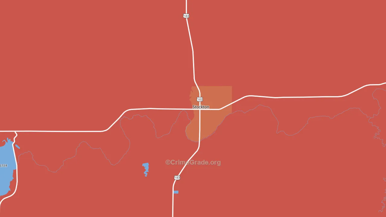 Stockton, KS Map of Drug-Related Crime Rates