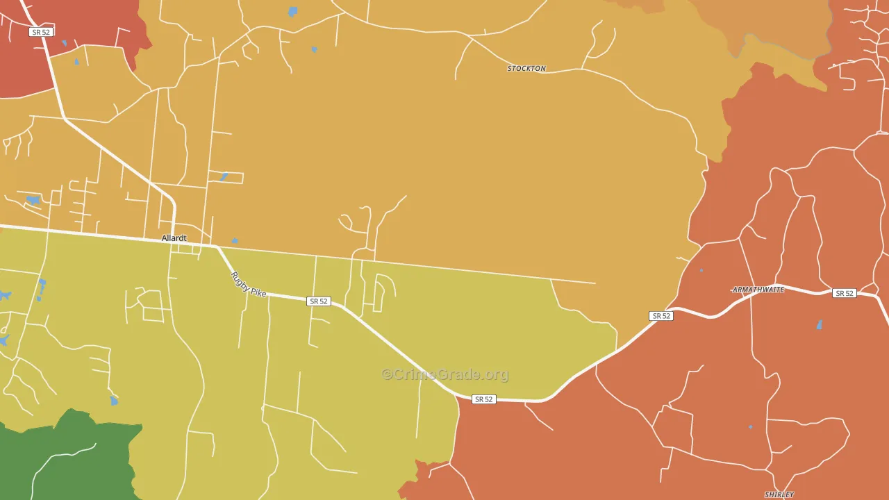 Stockton, TN Map of Drug-Related Crime Rates