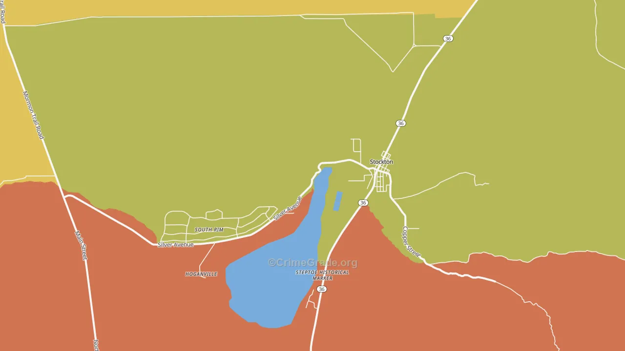 Stockton, UT Map of Drug-Related Crime Rates