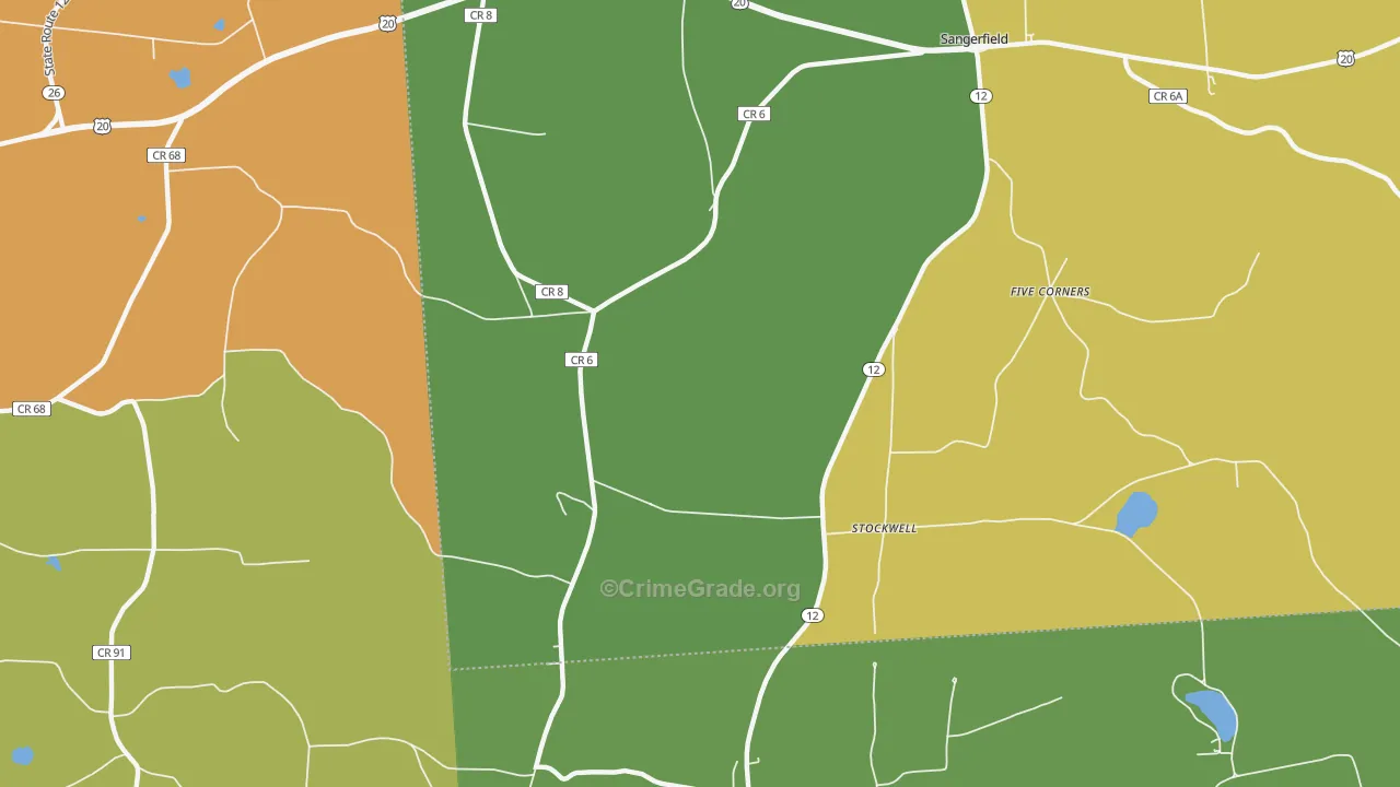 Stockwell, NY Map of Drug-Related Crime Rates