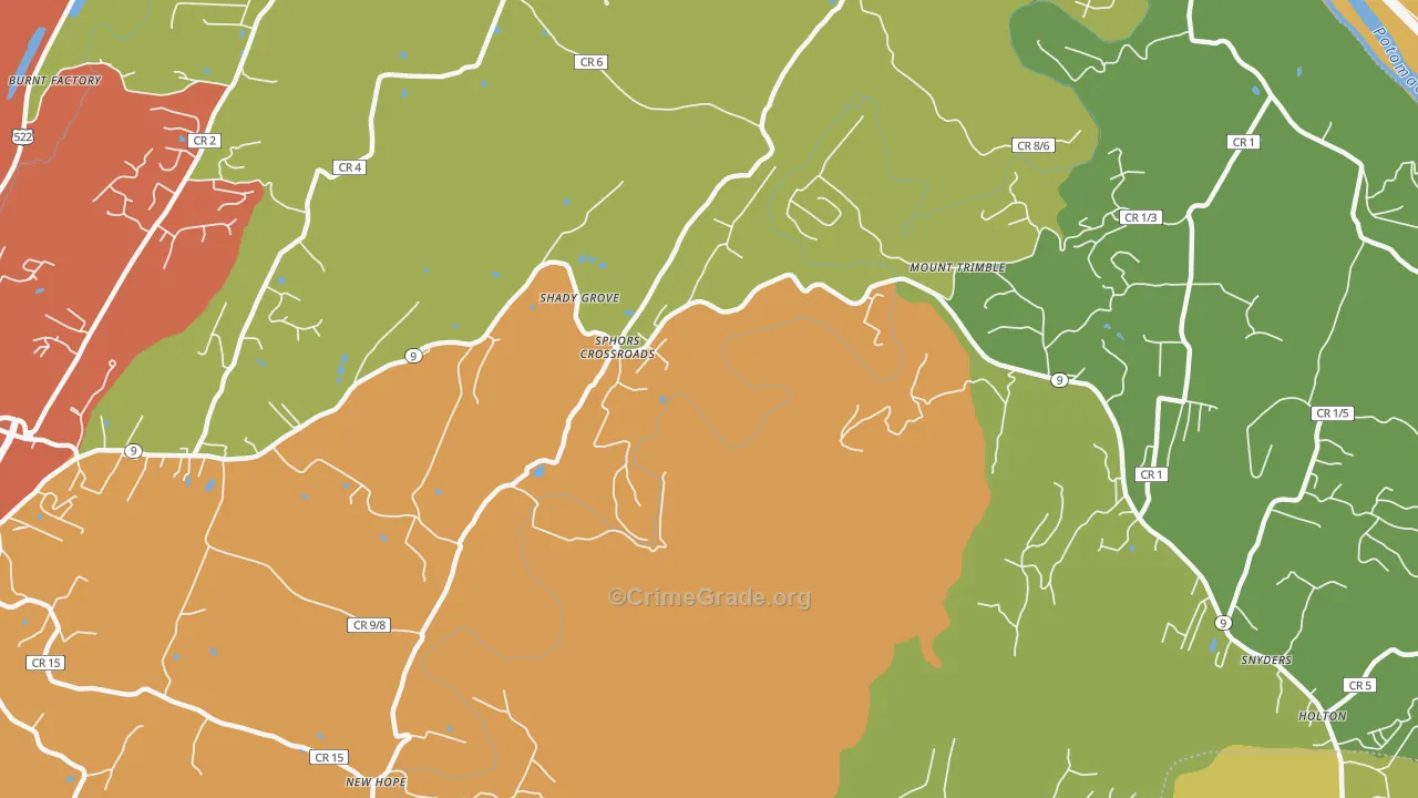 Stohrs Crossroads, WV Map of Drug-Related Crime Rates
