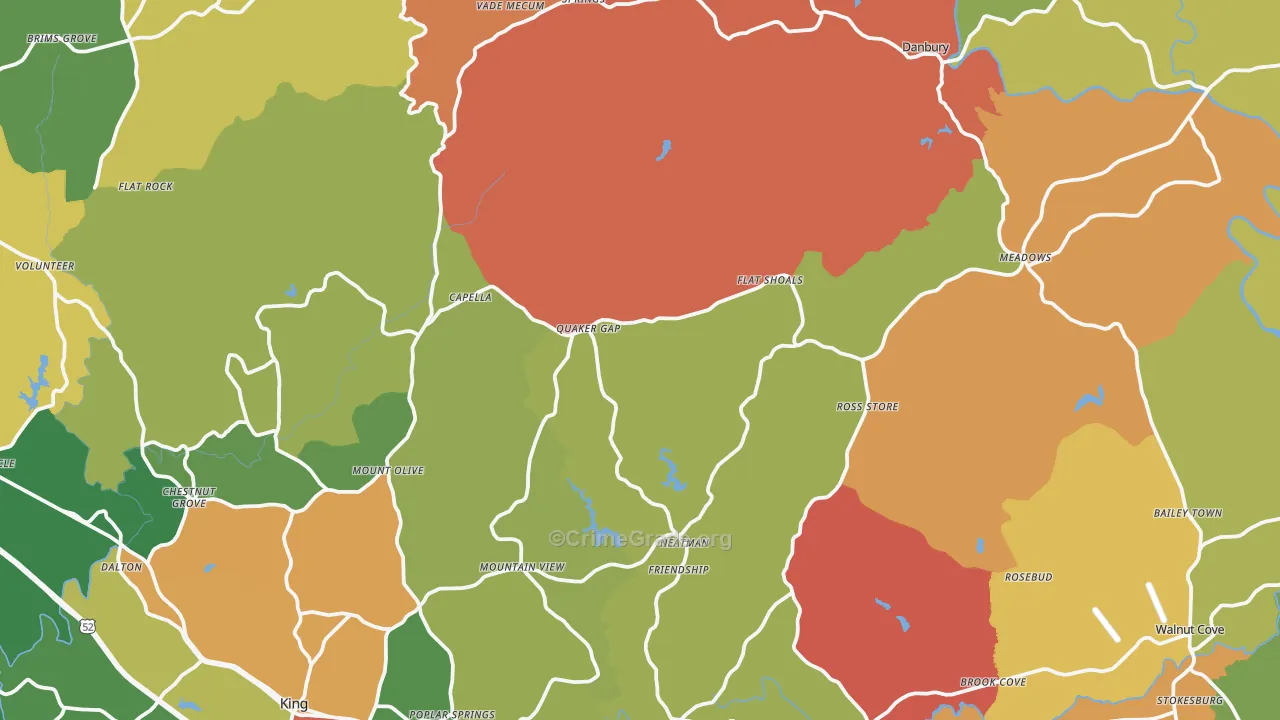 Stokes County, NC Map of Drug-Related Crime Rates