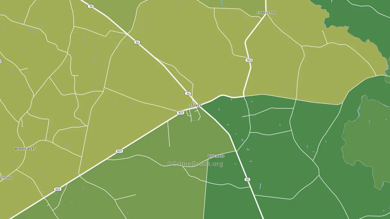 Stokes, NC Map of Drug-Related Crime Rates