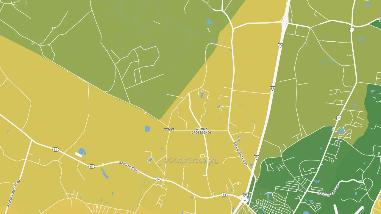 Stokes, SC Map of Drug-Related Crime Rates
