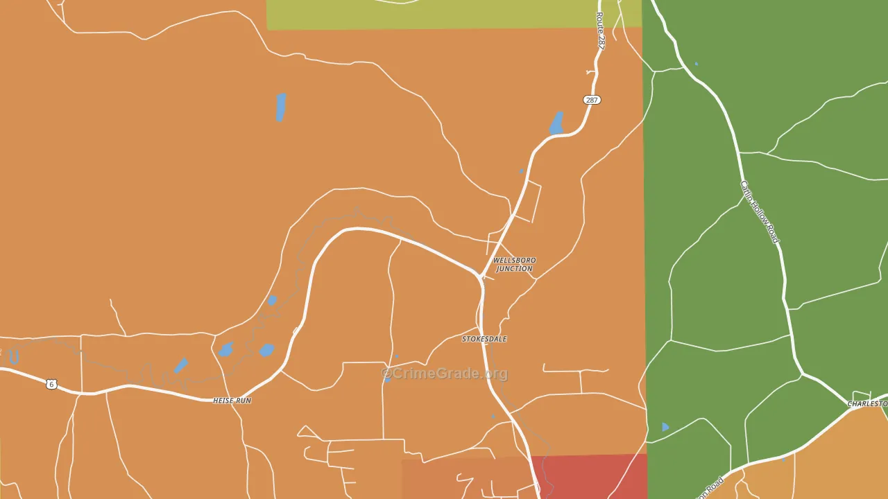 Stokesdale, PA Map of Drug-Related Crime Rates