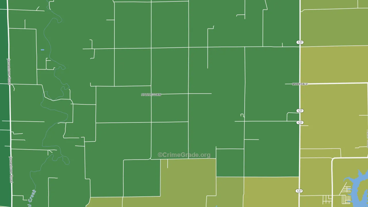 Stolletown, IL Map of Drug-Related Crime Rates
