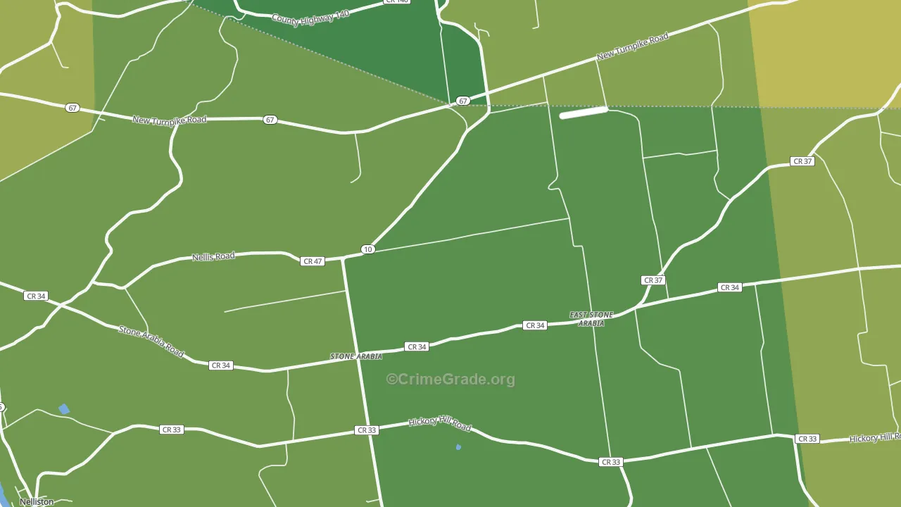 Stone Arabia, NY Map of Drug-Related Crime Rates