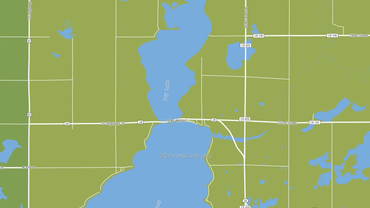 Stone Bridge, SD Map of Drug-Related Crime Rates