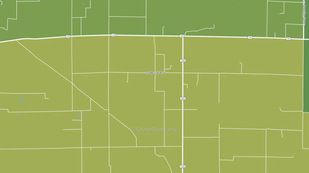 Stone Church, IL Map of Drug-Related Crime Rates