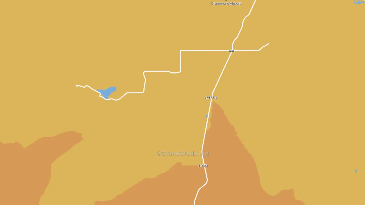 Stone, MT Map of Drug-Related Crime Rates