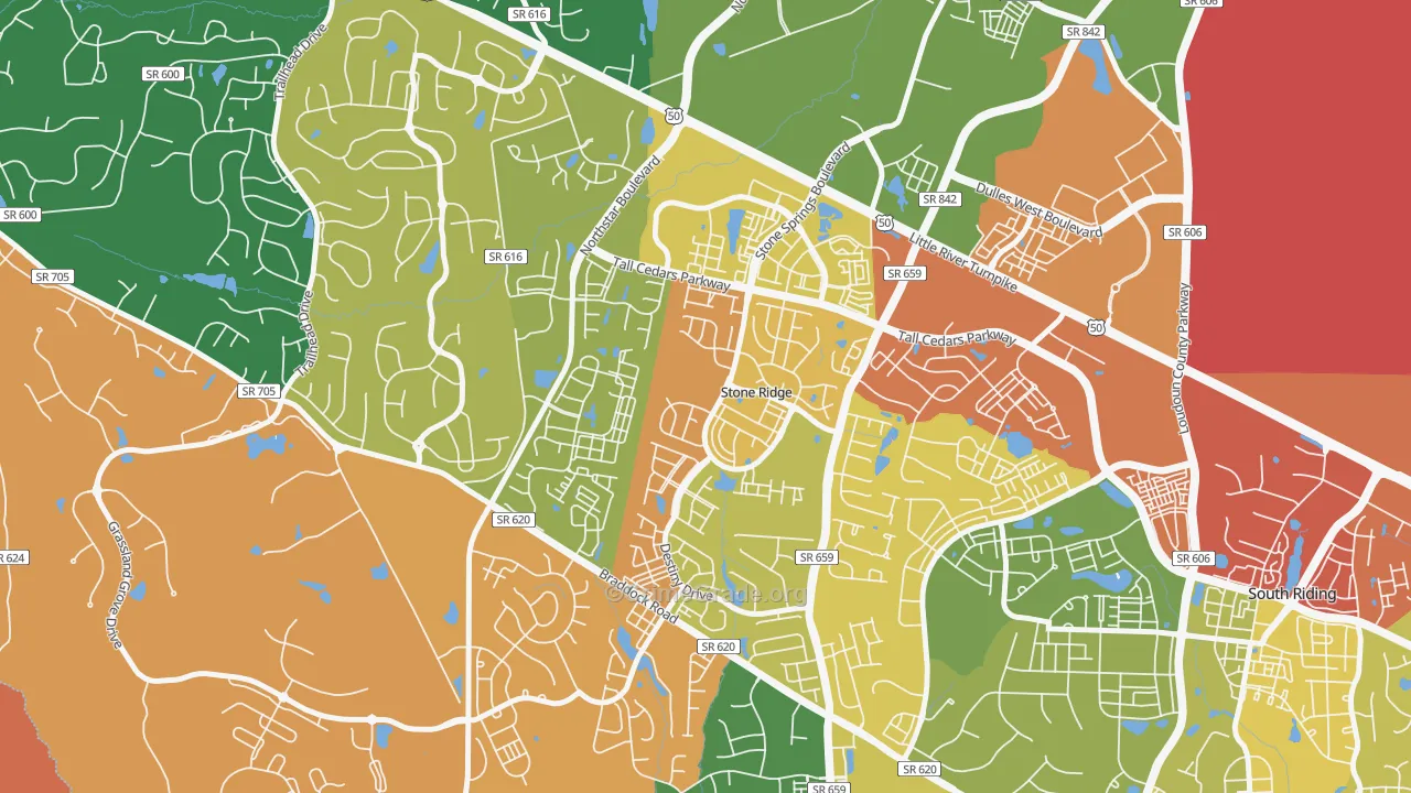 Stone Ridge, VA Map of Drug-Related Crime Rates