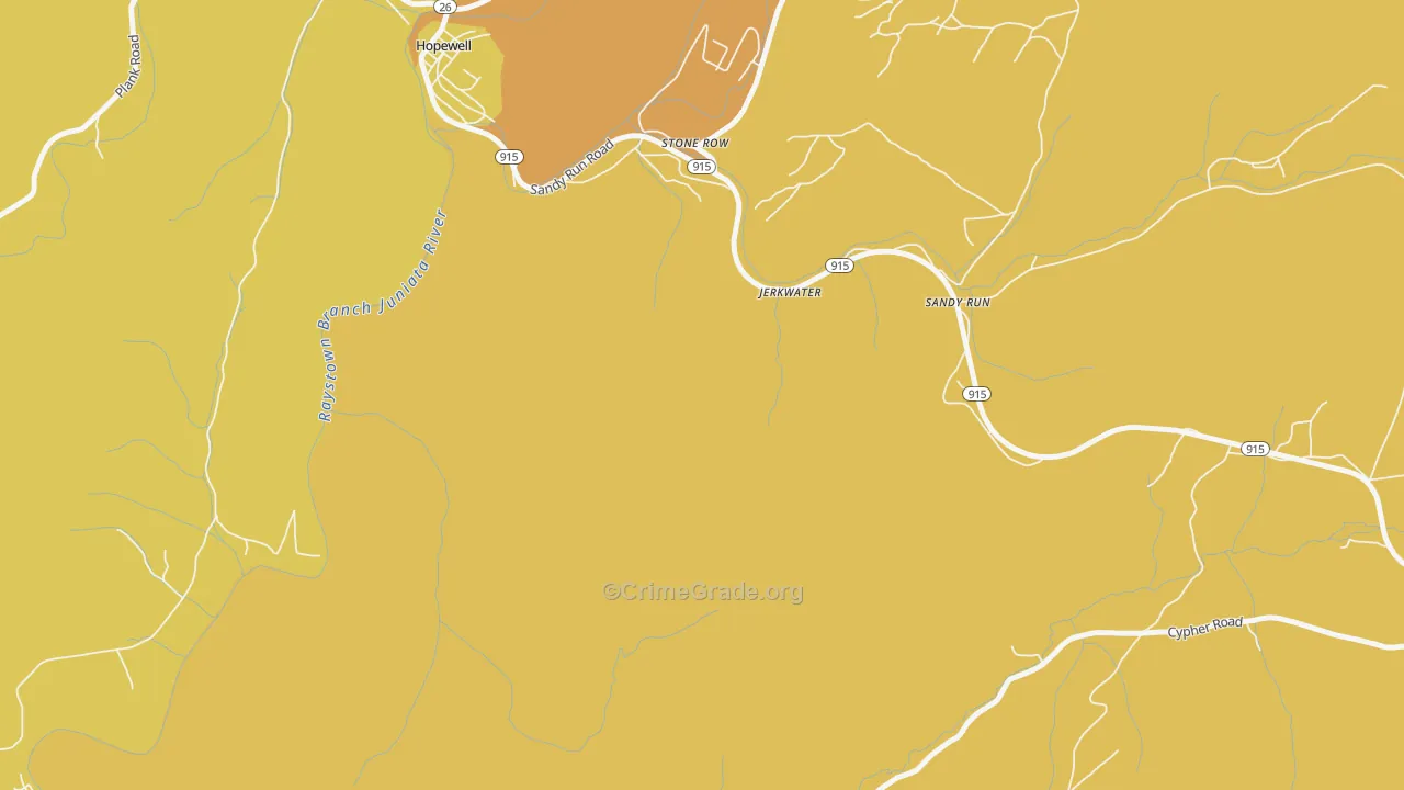 Stone Row, PA Map of Drug-Related Crime Rates