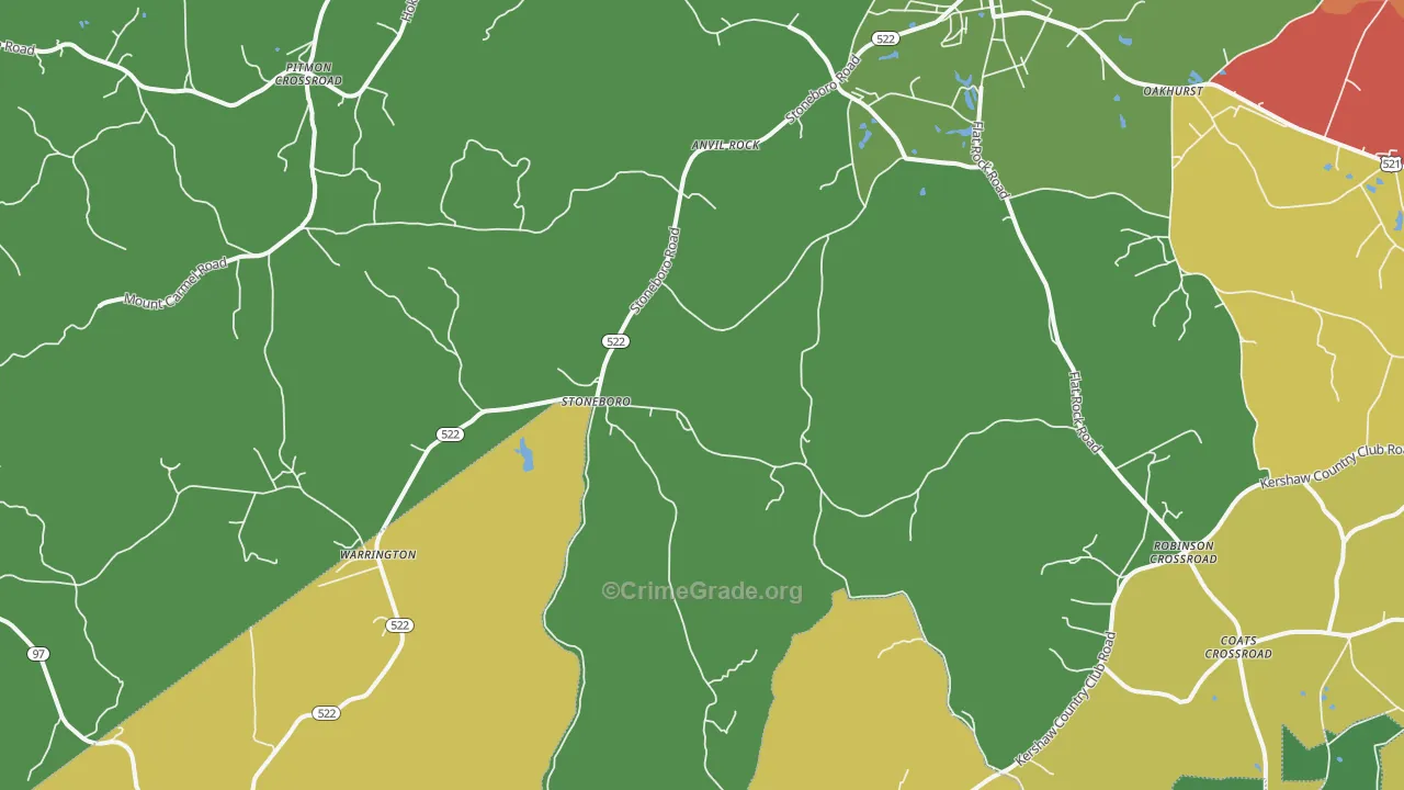 Stoneboro, SC Map of Drug-Related Crime Rates
