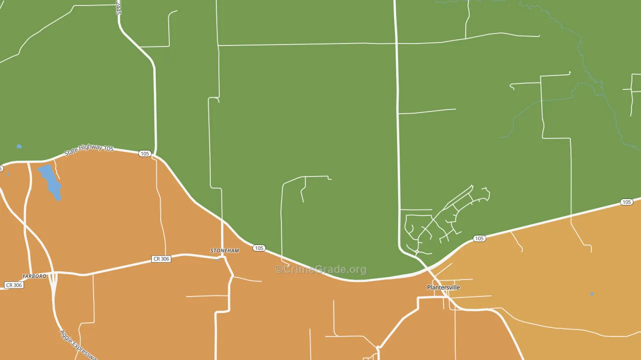 Stoneham, TX Map of Drug-Related Crime Rates