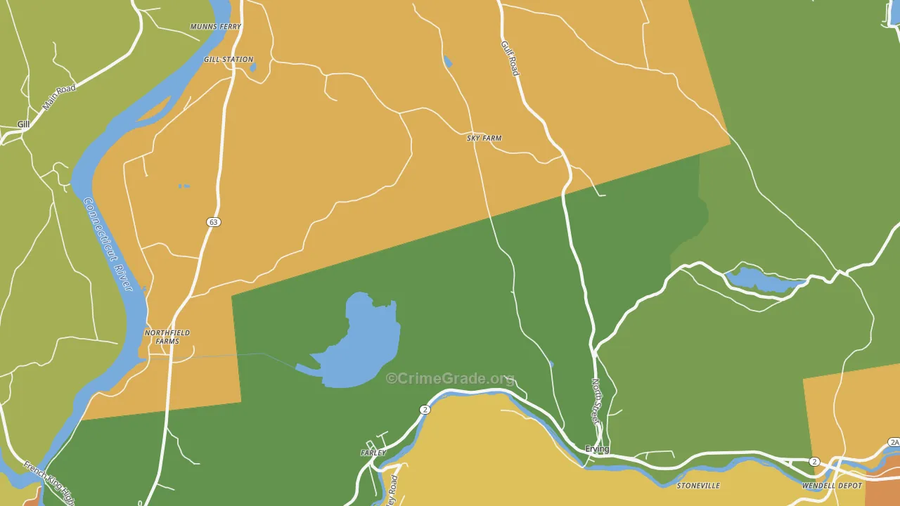 Stoneville, MA Map of Drug-Related Crime Rates